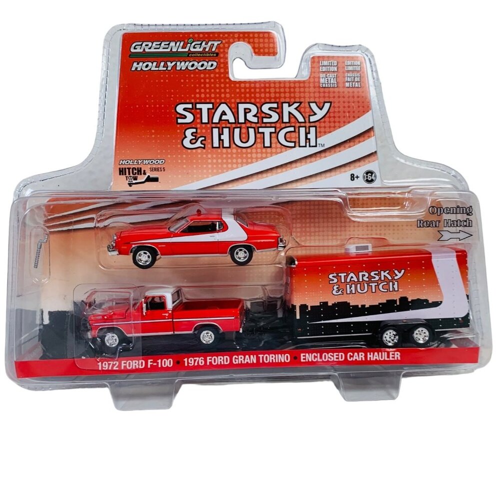 Starsky Hutch Diecast Hitch Series 76 Ford Gan Torino 72 Ford F-100 Truck Hauler